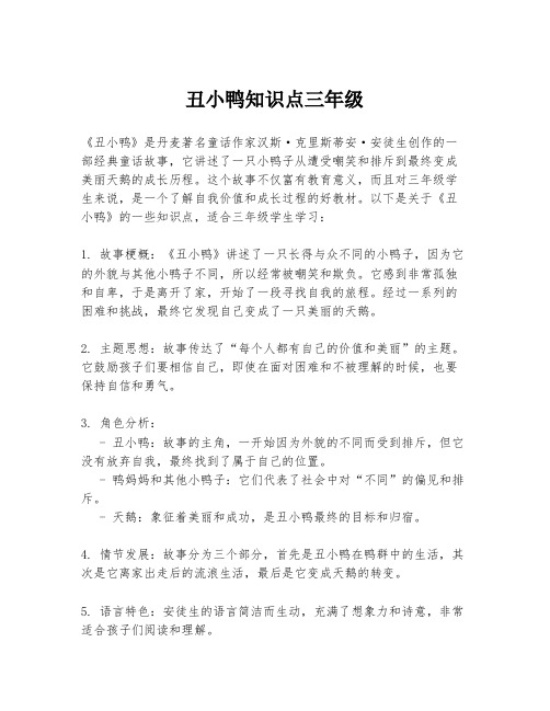 丑小鸭知识点三年级