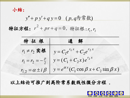 同济大学第七版高等数学第七章常系数非齐次