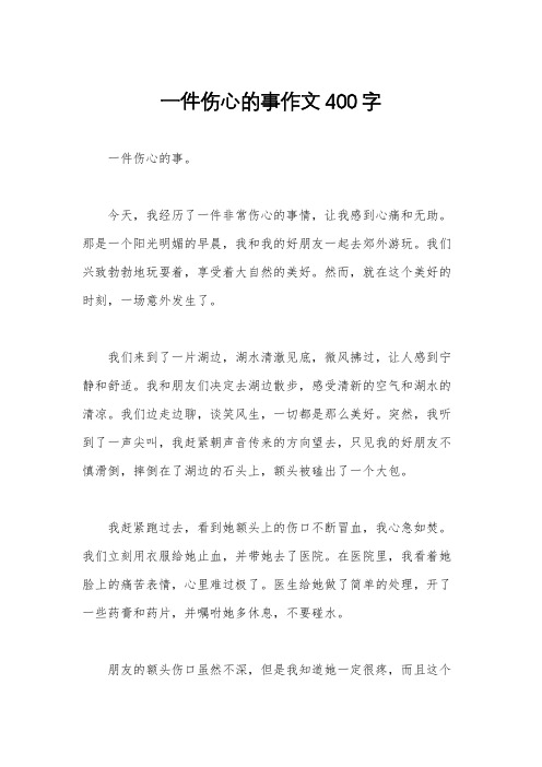 一件伤心的事作文400字