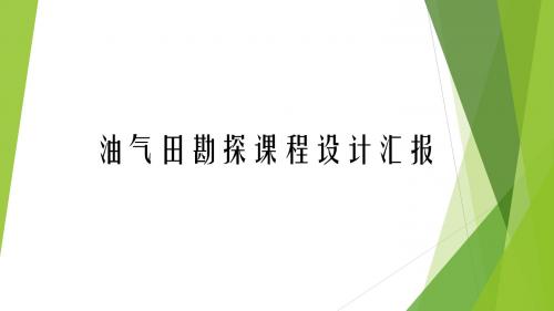 中国石油大学(北京)油气田勘探课程设计