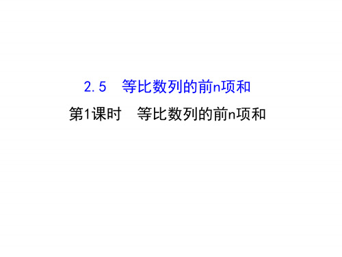 人教版高中数学必修五同课异构课件：2.5.1 等比数列的前n项和 精讲优练课型 