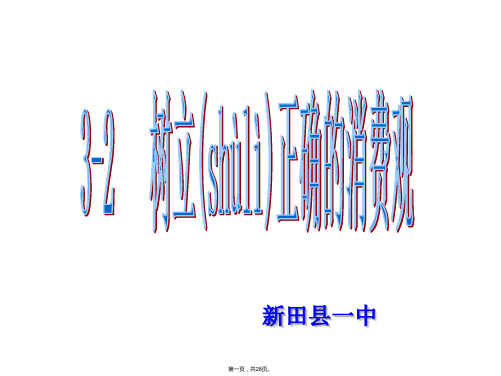 湖南省新田县第一中学高中政治课件必修132树立正确的消费观