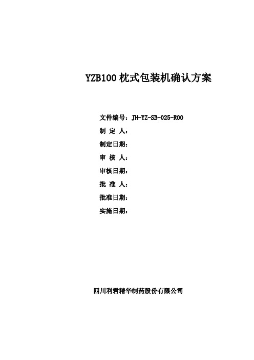 YZB100枕式包装机确认方案 - 副本