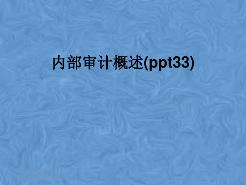 内部审计概述(ppt33)