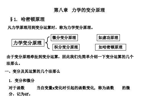 分析力学第八章力学的变分原理