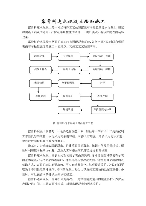 露骨料透水混凝土路面施工