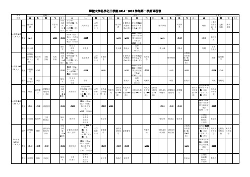 化工学院14-15(1)课程表