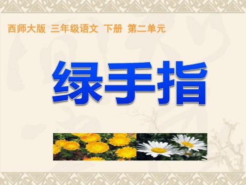 西师大版小学三年级下册语文第6课《绿手指PPT课件》