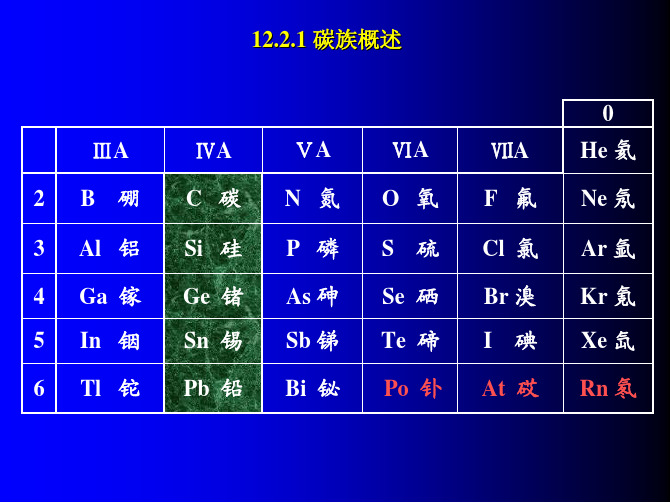12.3.1 碳族元素