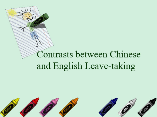 Contrasts between Chinese and English Leave-taking