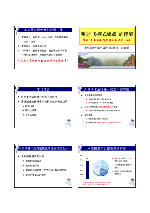 6.薛张纲-疼痛治疗 (我对“多模式镇痛”的理解)