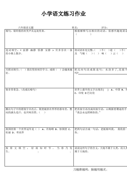 自学自评 (6)