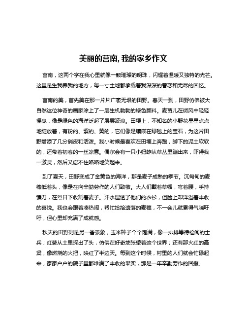 美丽的莒南,我的家乡作文