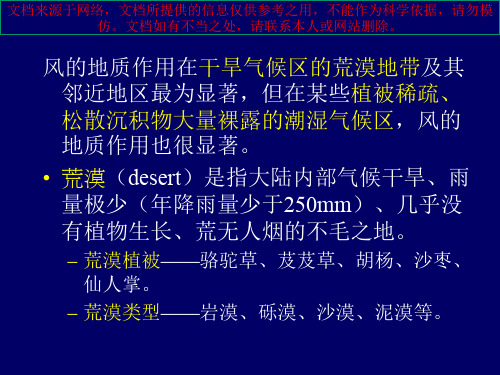 最新地质学风的地质作用专业知识讲座