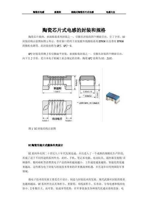 陶瓷芯片式电感的封装和规格