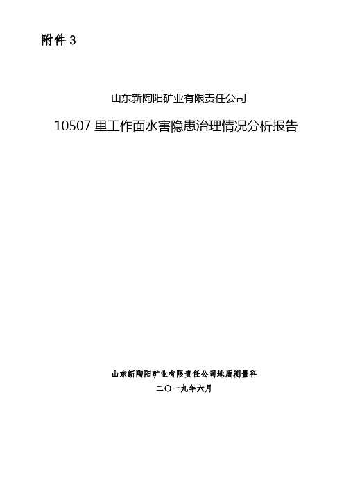 水害隐患治理情况分析报告