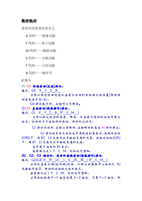 数控技术指令集合