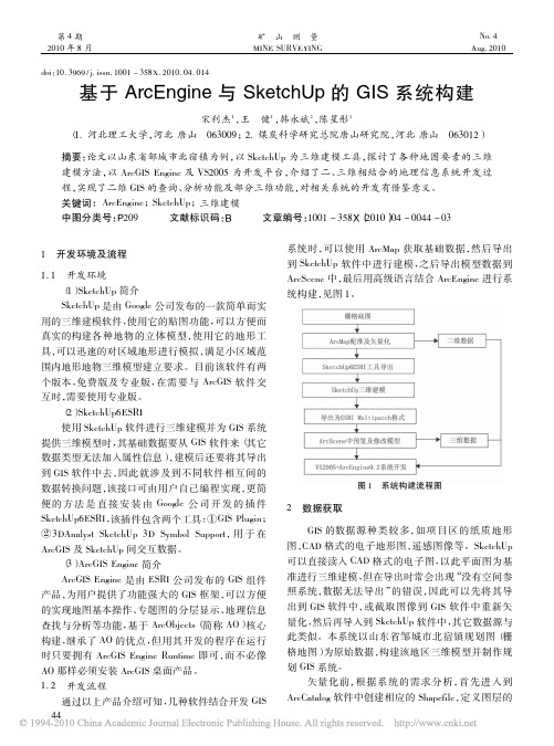 基于ArcEngine与SketchUp的GIS系统构建