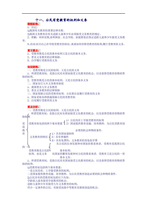 初三政治教案-九年级政治下公民的人身权利受法律保护(教案) 精品