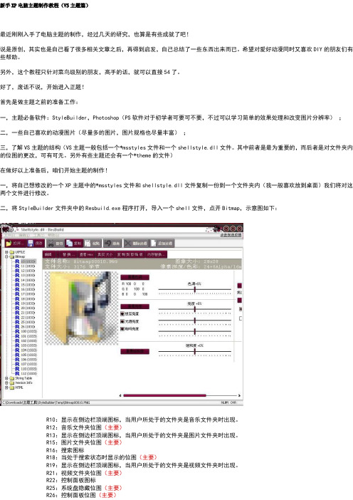 新手XP电脑主题制作教程