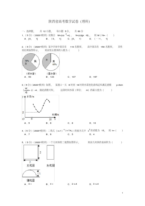 高考数学试题及答案(理科)及解析