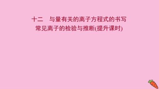 2021年高一化学鲁科版必修练习课件课时练第2章 第2节 第3课时 与量有关的离子方程式 