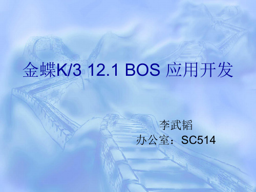 金蝶K3 BOS二次开发