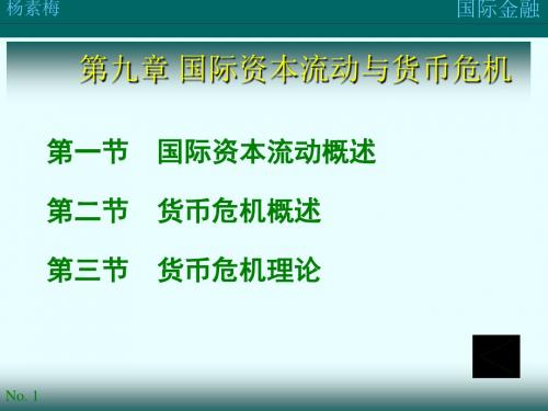 国际资本流动与货币危机概述