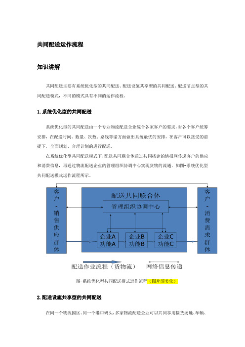 共同配送运作流程