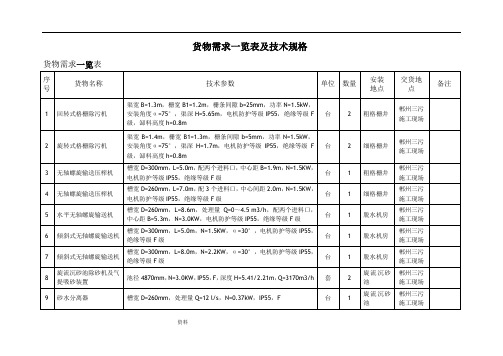 回转式格栅除污机技术说明