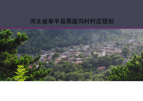 经典河北省阜平县黑崖沟村庄规划