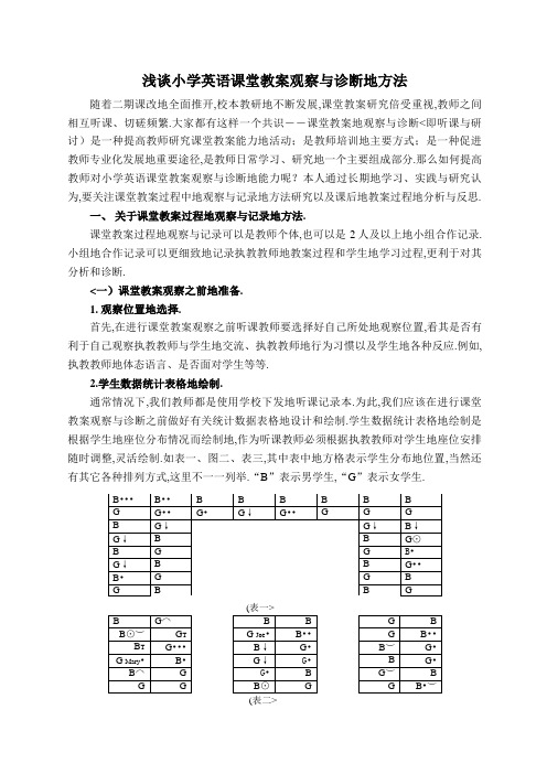 1、小学英语课堂教学观察与诊断方法