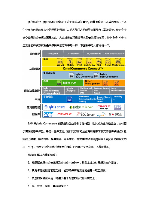 SAP Hybris全渠道销售云解决方案