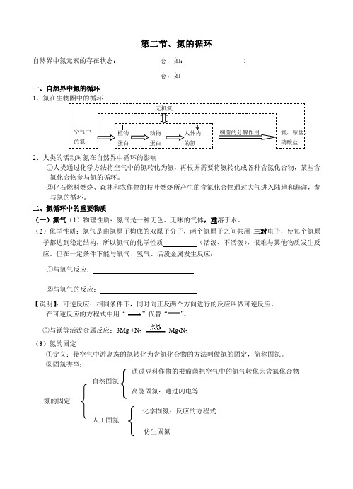 氮的循环导学案1