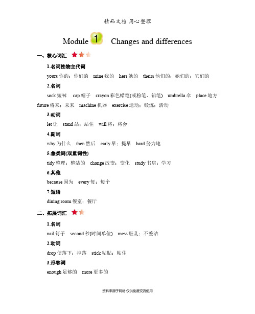 新沪教牛津版五年级下册小学英语 Module 1 单元知识点小结