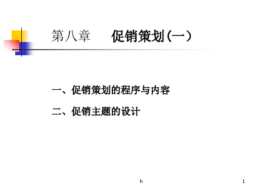 《ch促销策划》PPT课件