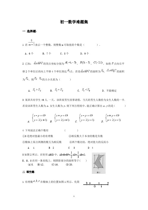 初一数学难题集