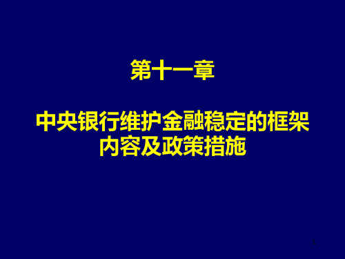 中央银行维护金融稳定的框架内容及政策措施