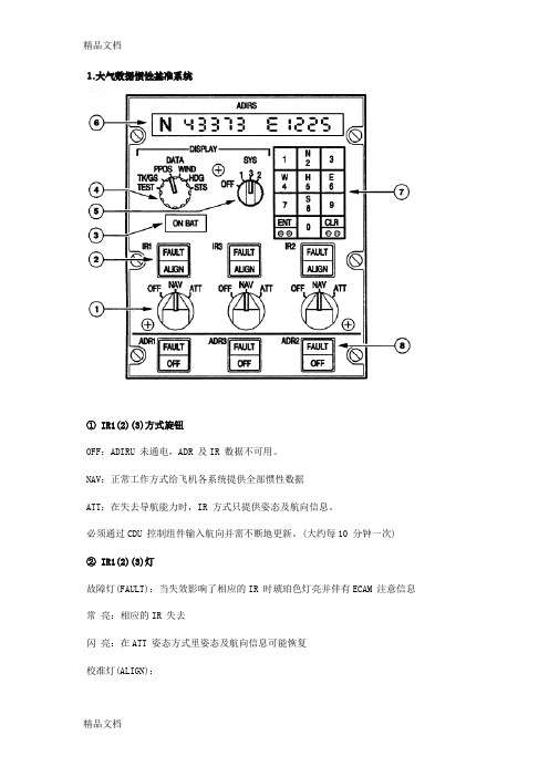 (整理)空中客车A320顶板各项介绍