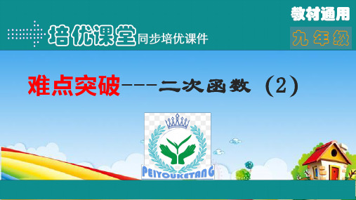 2023年中考难点突破----二次函数专题研究(2)课件