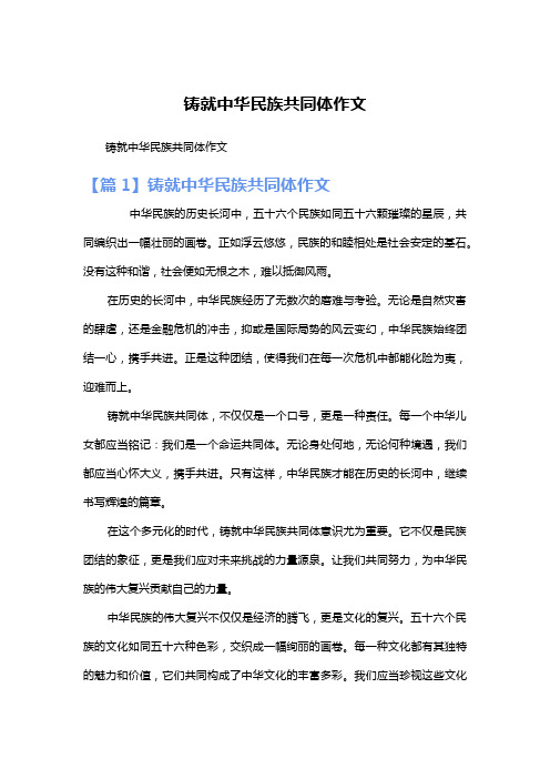 铸就中华民族共同体作文