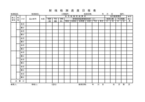 无损检测报表