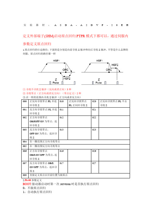 台达A2伺服原点回归