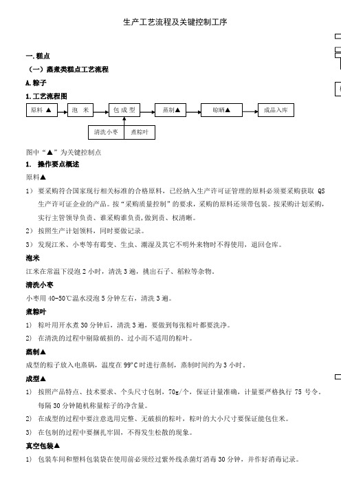 生产工艺流程及关键控制工序