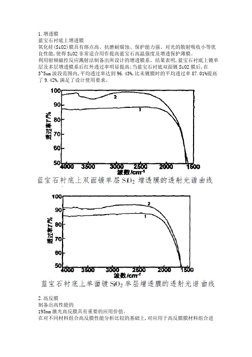 蓝宝石衬底上增透膜