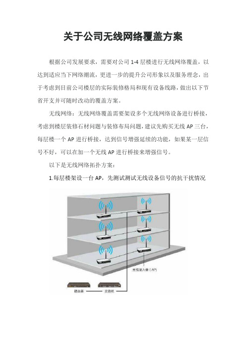 关于公司无线网络覆盖方案