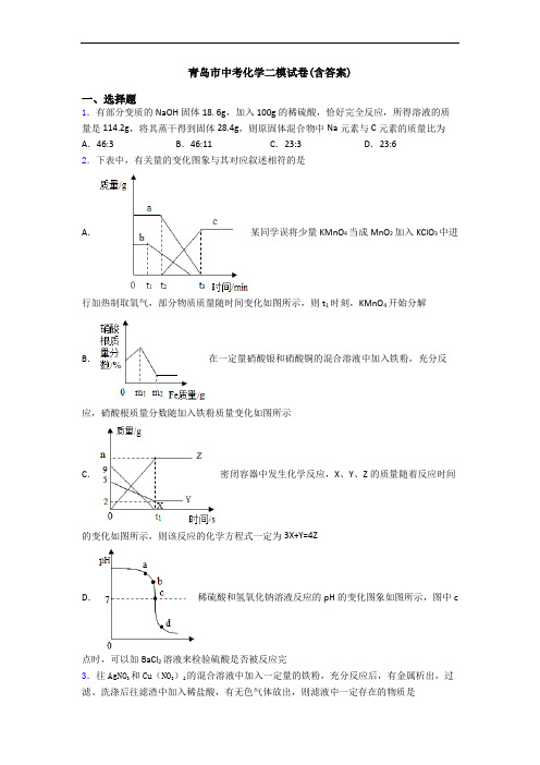 青岛市中考化学二模试卷(含答案)