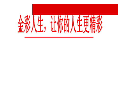 平安人寿银行保险金彩人生保险产品说明版20页