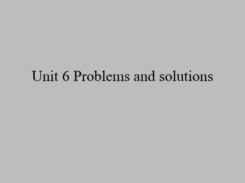 沪教版高中英语二年级第二学期：Unit 6 Problems and solutions