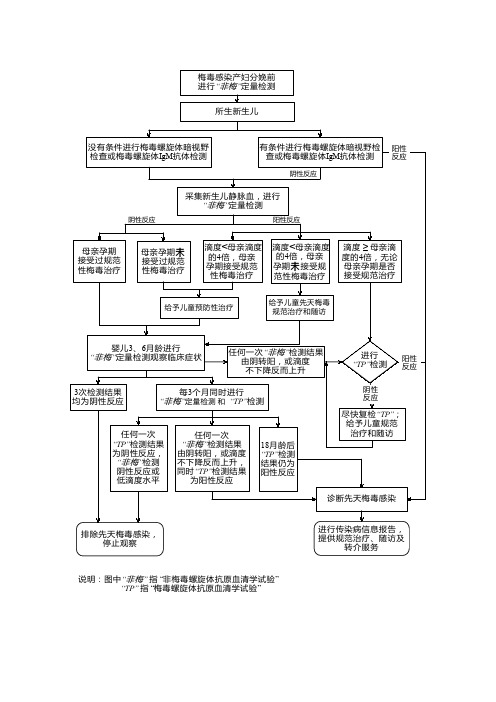 梅毒感染孕产妇所生儿童随访及先天梅毒感染状态监测图